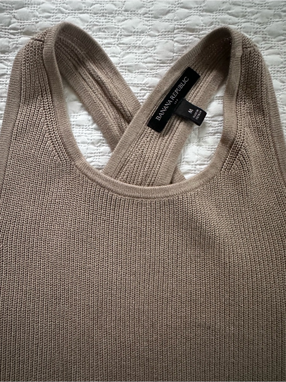 Banana Republic Taupe Ribbed Racerback Tank - Picture 3 of 5